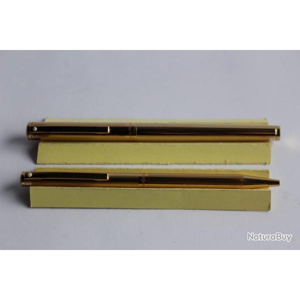 Sheaffer 270 Stylo plume + Stylo bille  plaqu� or assortis