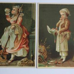 Chromos tarifs des pâtés Grand hôtel des postes Charente