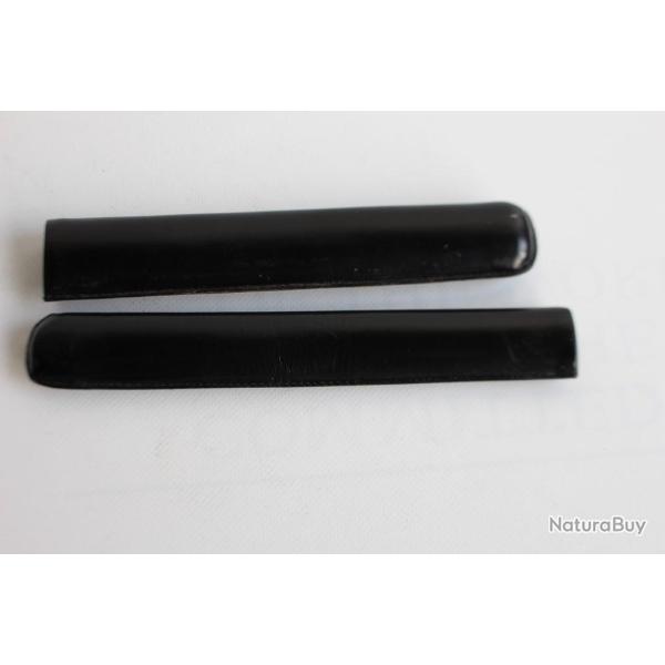 �tui pour cigare en cuir noir