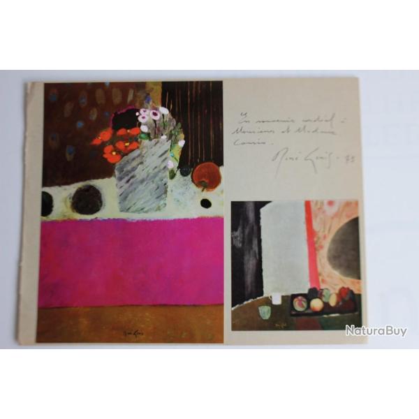 D�dicace du peintre Ren� GENIS 1973