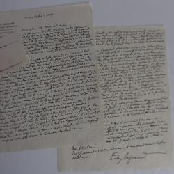 Lettre signée par Edy Legrand 1959