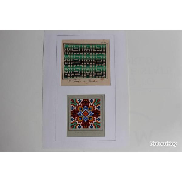Cartons tapisserie de Berlin SAJOU Tr�be XIXe si�cle broderie couture