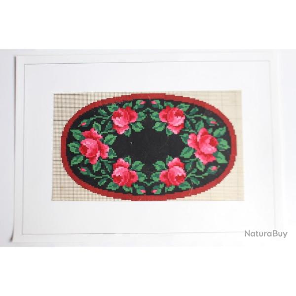 Carton tapisserie de Berlin XIXe si�cle broderie couture