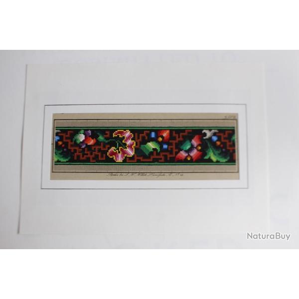Carton tapisserie de Berlin L. W. Wittich XIXe si�cle broderie couture