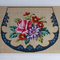 Carton tapisserie de Berlin XIXe siècle broderie couture