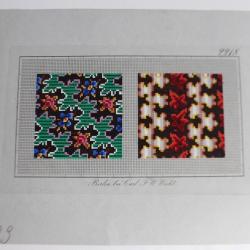 Carton tapisserie de Berlin Wicht XIXe siècle broderie couture