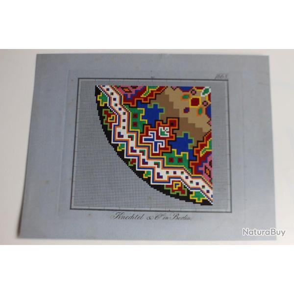 Carton tapisserie de Berlin Knechtel & Co XIXe si�cle broderie couture