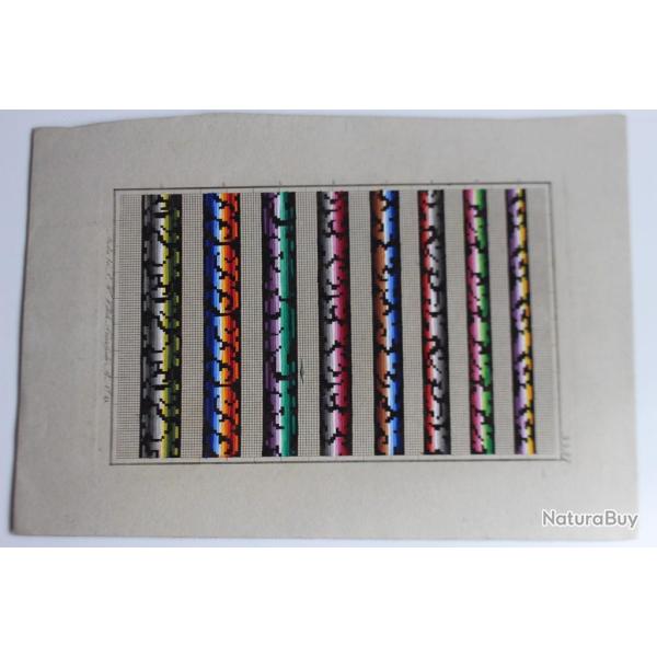 Carton tapisserie de Berlin L. W. Wittich XIXe si�cle broderie couture