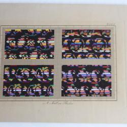 Carton tapisserie de Berlin A. Todt XIXe siècle broderie couture