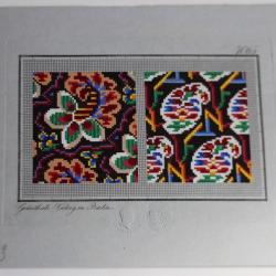 Carton tapisserie Berlin Grünthals Verlag XIXe siècle broderie couture
