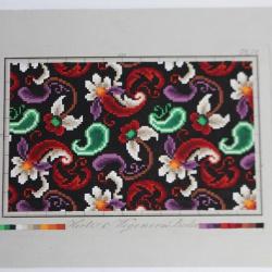 Carton tapisserie Berlin Hertz & Wegener XIXe siècle broderie couture