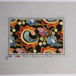 Carton tapisserie Berlin Hertz & Wegener XIXe siècle broderie couture