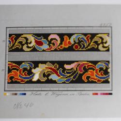 Carton tapisserie Berlin Hertz & Wegener XIXe siècle broderie couture