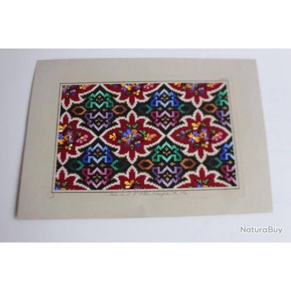 Carton tapisserie de Berlin L. W. Wittich XIXe si�cle broderie couture