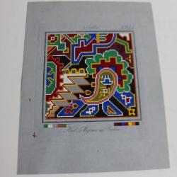 Carton tapisserie de Berlin Hertz & Wegener XIXe siècle