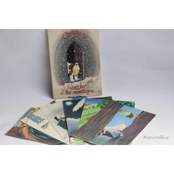 Pochette + 7 calendriers BELLUS Comment on s'enrhume � la montagne