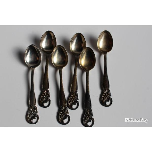 Six petites cuill�res � moka Art d�co design su�dois