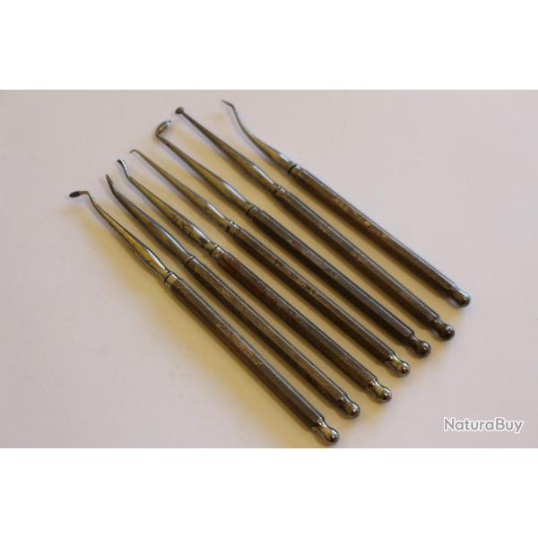 Anciens instruments dentaires fouloirs S. S. WHITE Chirurgie M�decine