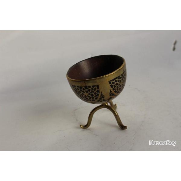 Coupe Autriche marqueterie bois et laiton