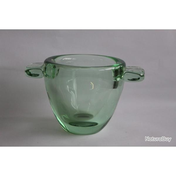 DAUM Vase vert Art d�co