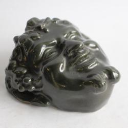 Bouqueti&egrave;re t&ecirc;te faune porcelaine &eacute;maill&eacute;e Antiquit&eacute;s D&eacute;coration