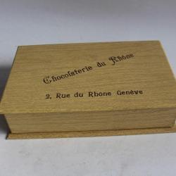 Bo&icirc;te publicitaire Chocolaterie du Rh&ocirc;ne Gen&egrave;ve