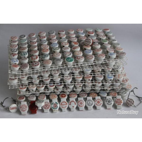 Bouchons publicitaires en porcelaine limonade bi�re eau gazeuse