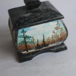 Bo&icirc;te &agrave; bijoux Serpentine Russie Oural Paysage d'hiver