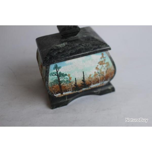 Bo�te � bijoux Serpentine Russie Oural Paysage d'hiver