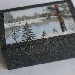 Bo&icirc;te &agrave; bijoux Serpentine Russie Oural Paysage d'hiver