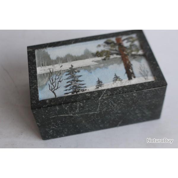 Bo�te � bijoux Serpentine Russie Oural Paysage d'hiver