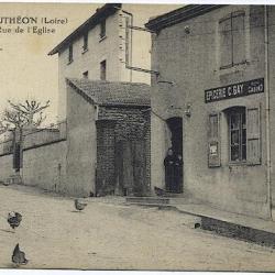 Carte postale France Bouth&eacute;on - Loire (42) - Rue de l'&eacute;glise