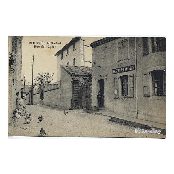 Carte postale France Bouth�on - Loire (42) - Rue de l'�glise
