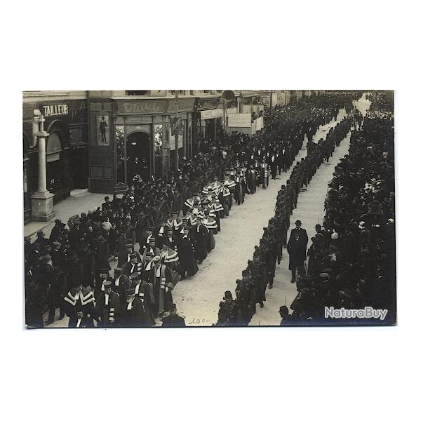 Carte postale H�rault 34 Montpellier D�fil� fun�raire rue de la Loge