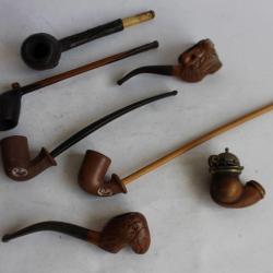 Lot de 7 pipes diverses Objets du fumeur Tabac