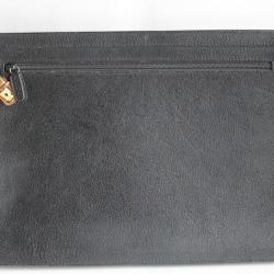 GUCCI Porte documents Serviette cuir noir