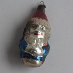 Ancienne D&eacute;coration No&euml;l verre P&egrave;re No&euml;l Christmas Ornament Santa