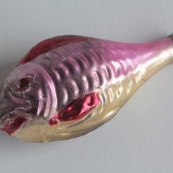 Ancienne D&eacute;coration No&euml;l verre 12 Poisson Christmas Ornament Fish