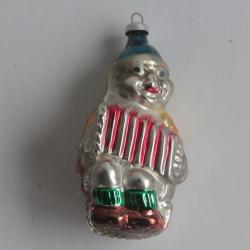 D&eacute;coration No&euml;l verre Clown accord&eacute;on 1920 Christmas Ornament