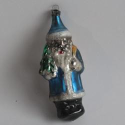 Ancienne D&eacute;coration No&euml;l verre P&egrave;re No&euml;l Christmas Ornament Santa