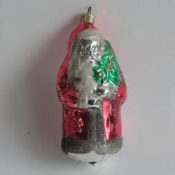 Ancienne D&eacute;coration No&euml;l verre P&egrave;re No&euml;l Christmas Ornament Santa