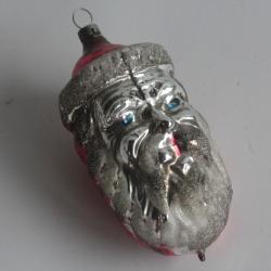 Ancienne D&eacute;coration No&euml;l verre P&egrave;re No&euml;l Christmas Ornament Santa