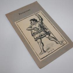 Programme th&eacute;&acirc;tre plainpalais Gen&egrave;ve IIme classique coll&egrave;ge 1919 sign&eacute;