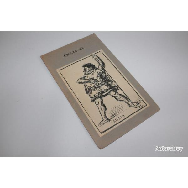 Programme th��tre plainpalais Gen�ve IIme classique coll�ge 1919 sign�