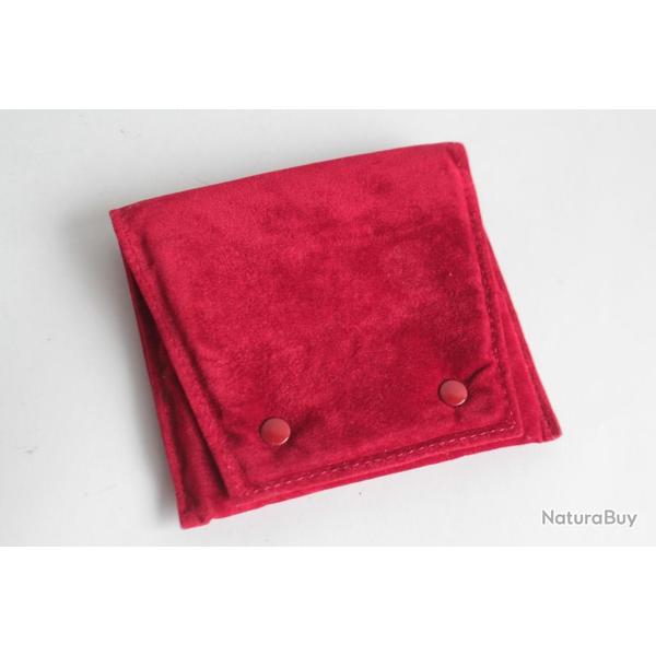 CARTIER �tui Pochette de voyage daim rouge Travel Pouch Case