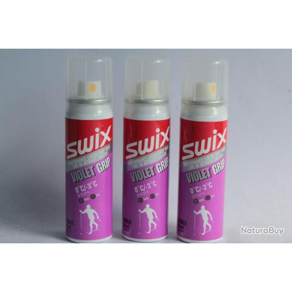 Fart liquide Violet Grip Swix 3 x 70 ml Liquid Grip Wax Ski