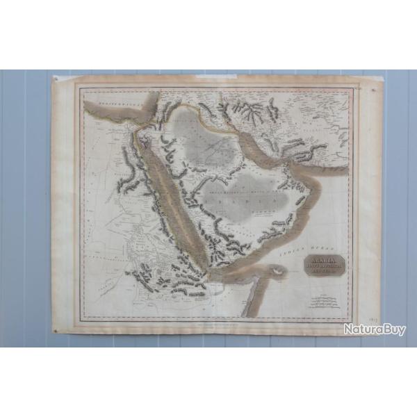 Carte Arabia Egypt Abyssinia Red sea Thomson's 1817