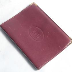 CARTIER Couverture d'agenda cuir bordeaux