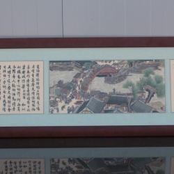 Tableau Broderie soie Rivière Festival Qingming Chine Qingmingshanghetu