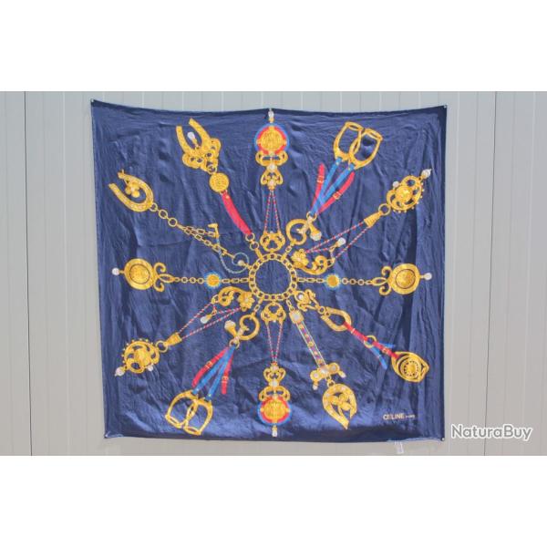 CELINE Foulard soie vintage